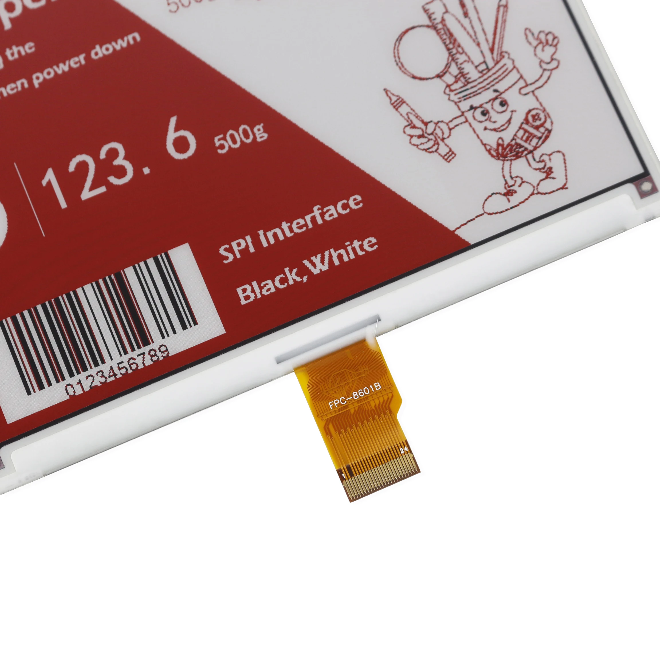 5,83 Zoll 24Pin E-Ink-Bildschirm 648x480 schwarz, weiß und rot – Bild 3