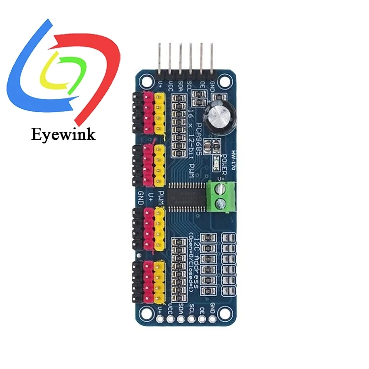 16-Kanal PWM Servo Drive Board Roboter Controller IIC Schnittstelle – Bild 4