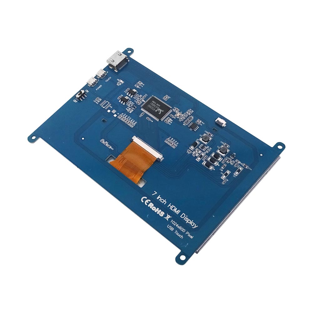 7 Zoll Raspberry Pi 4/3/2/B/B+/A+ Monitor 1024x600 IPS 5-Punkte – Bild 6