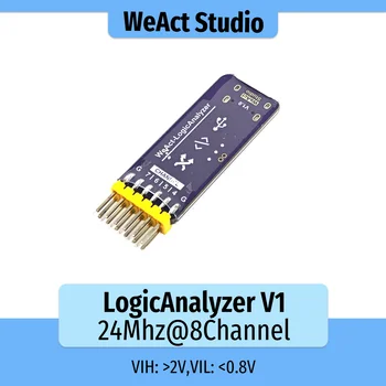 WeAct LogicAnalyzer V1 Mini USB Logikanalysator 24MHz 8CH 8-Kanal Digitaler Logikanalysator Eingebettetes