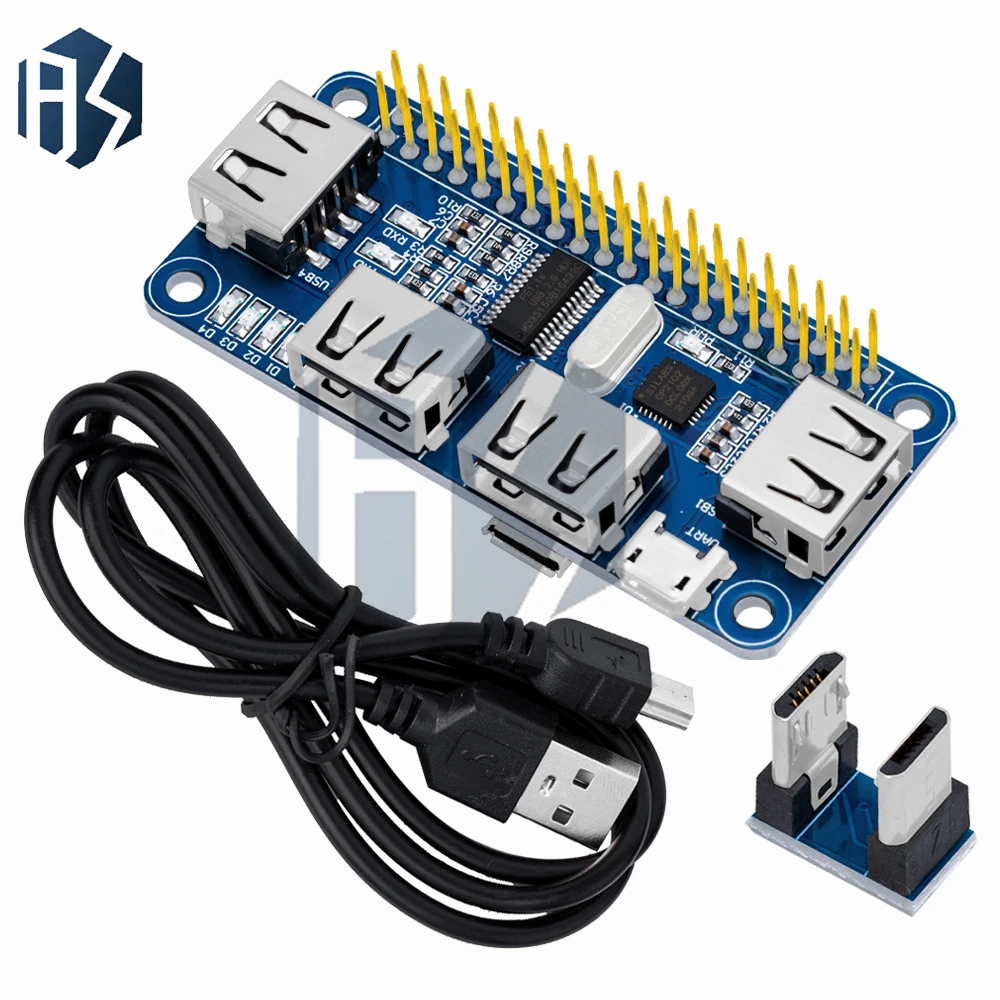 4 Ports USB HUB HAT für Raspberry Pi 3/2/Zero W Extension Board USB – Bild 5