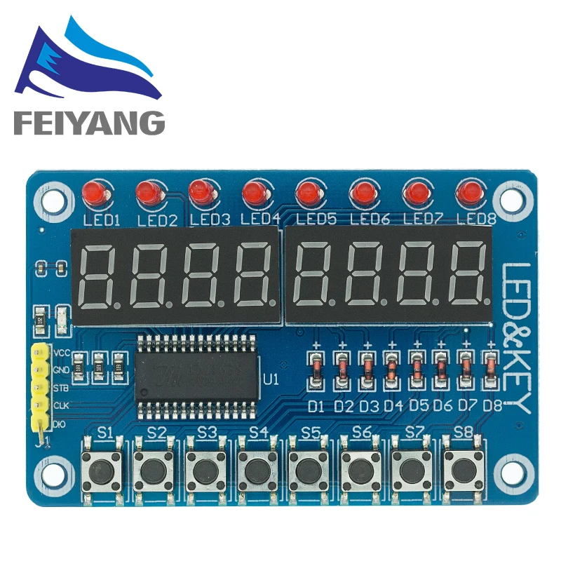 TM1637 4 Bits/TM1638/MAX7219 8-Bit-Digital-LED-Anzeigemodul 7 Segment – Bild 4