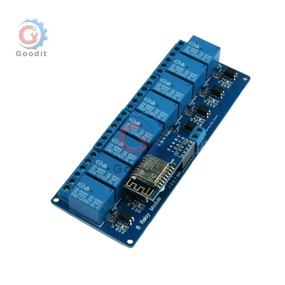 DC 5V 12V 4/8 Kanal Relaismodul High Low-Level-Trigger mit Optokoppler-Isolationsrelais für Arduino ESP8266