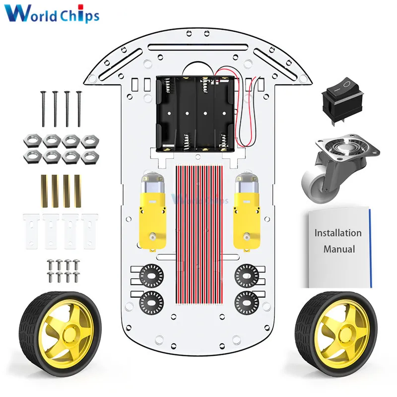 Diymore 2WD Roboter Smart Car Chassis Kits DIY Kit – Bild 2