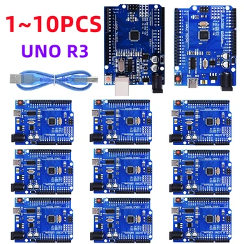 UNO R3 CH340G MEGA328P Chip UNO R3 + USB/TYPE-C/MICRO Kabel ATMEGA328P-AU Entwicklungsboard 16Mhz