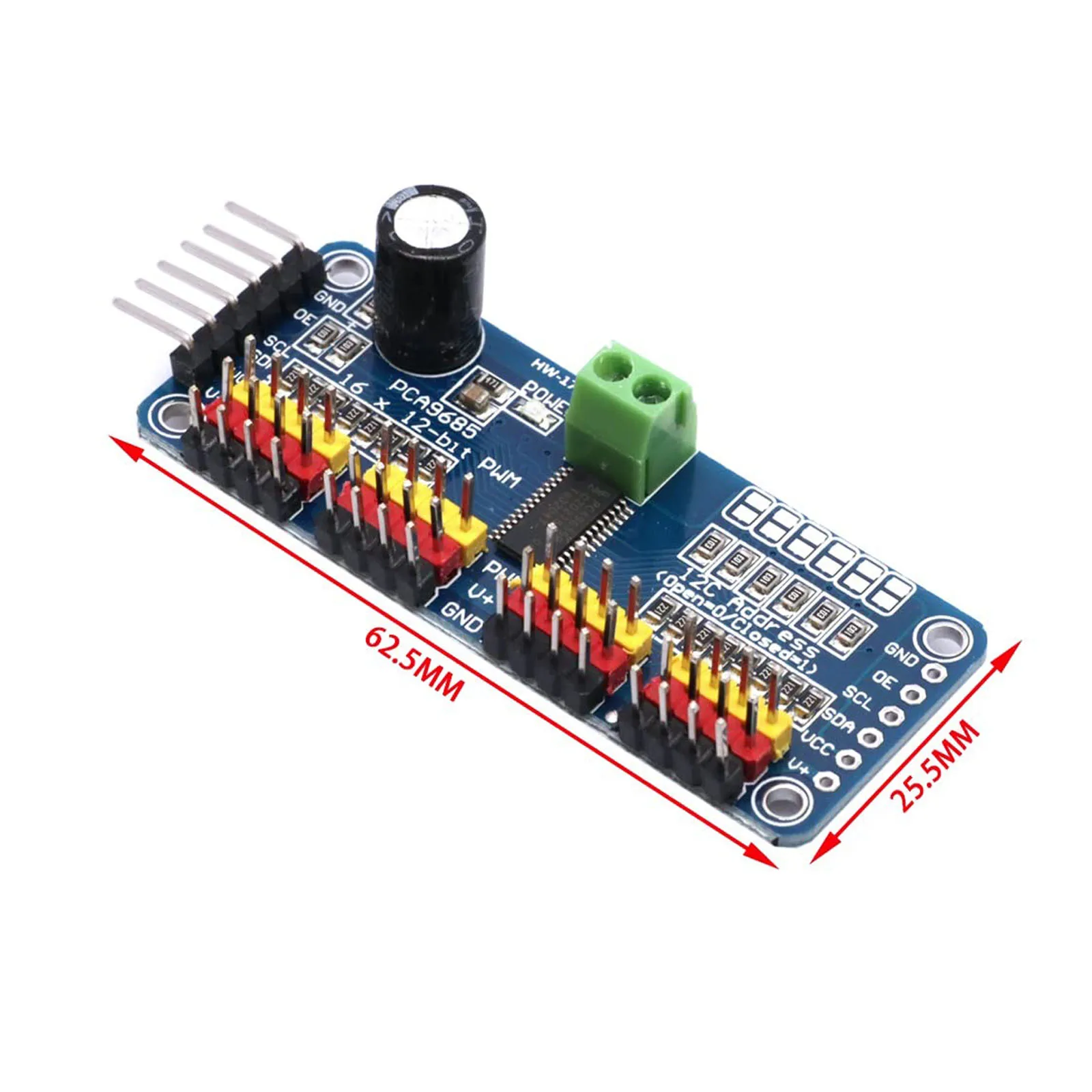 PCA9685PW 16 Kanal 12-Bit PWM Servo Schild Treiber I2C Schnittstelle – Bild 2