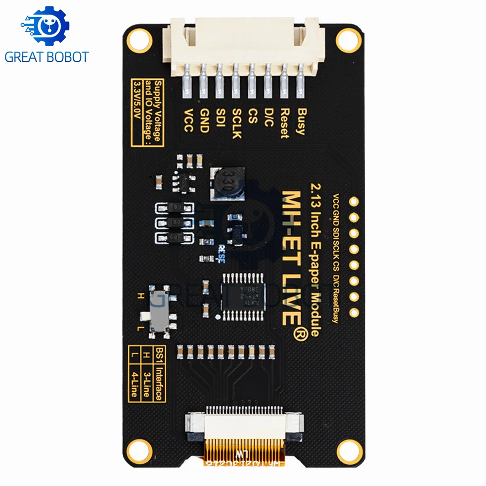 2,13" 2,13 Zoll Epaper Modul E-Paper E-Ink EInk Display Bildschirm SPI – Bild 6