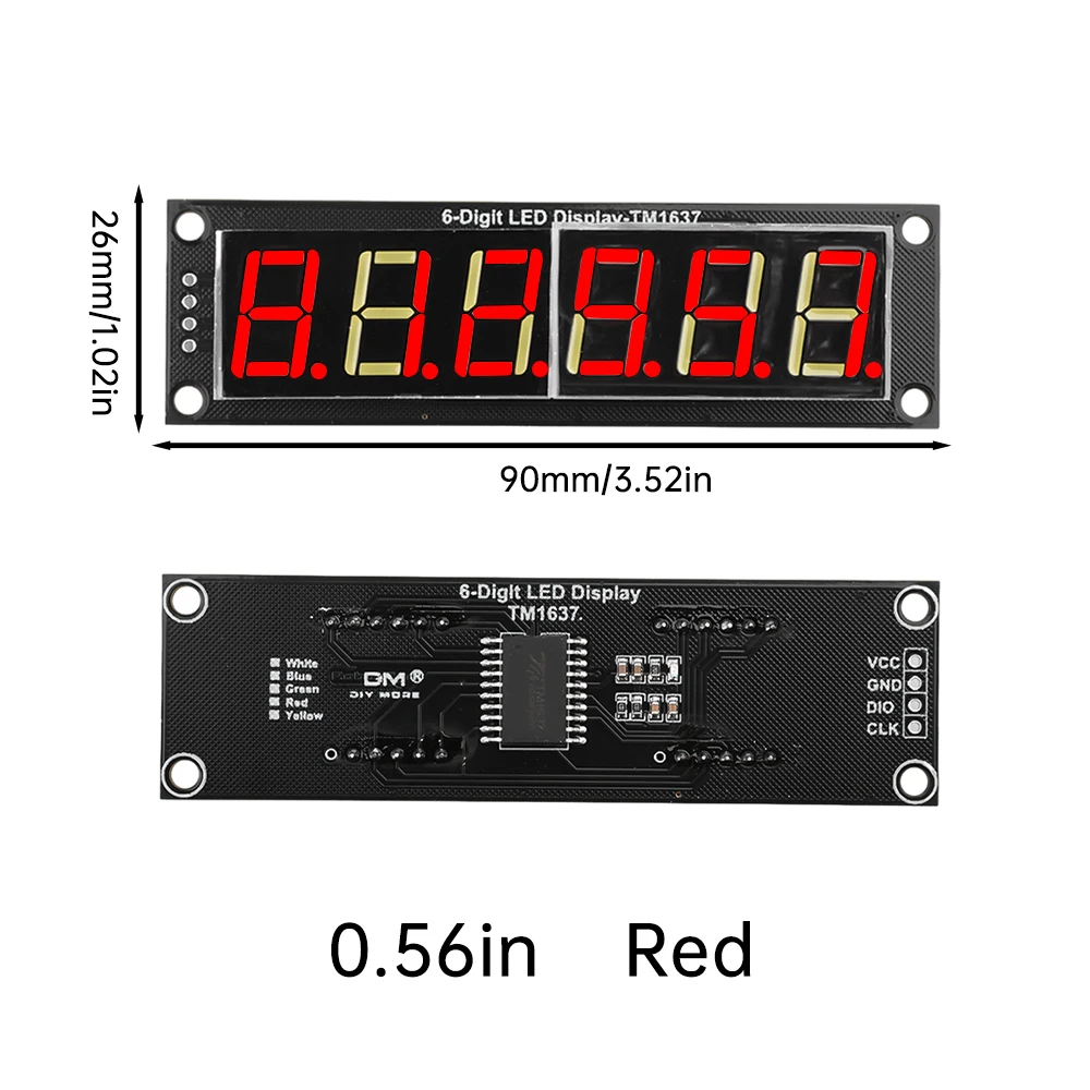 TM1637 0,5 Zoll LED-Display Segment 6-stellige Uhr – Bild 2
