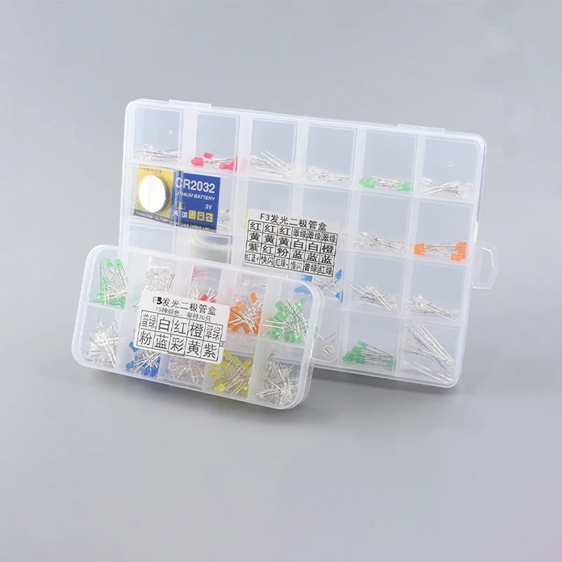 3MM 5MM Leuchtdioden Elektronik-Kit-Box F3 F5 LED-Dioden-Sortiment-Kit – Bild 3