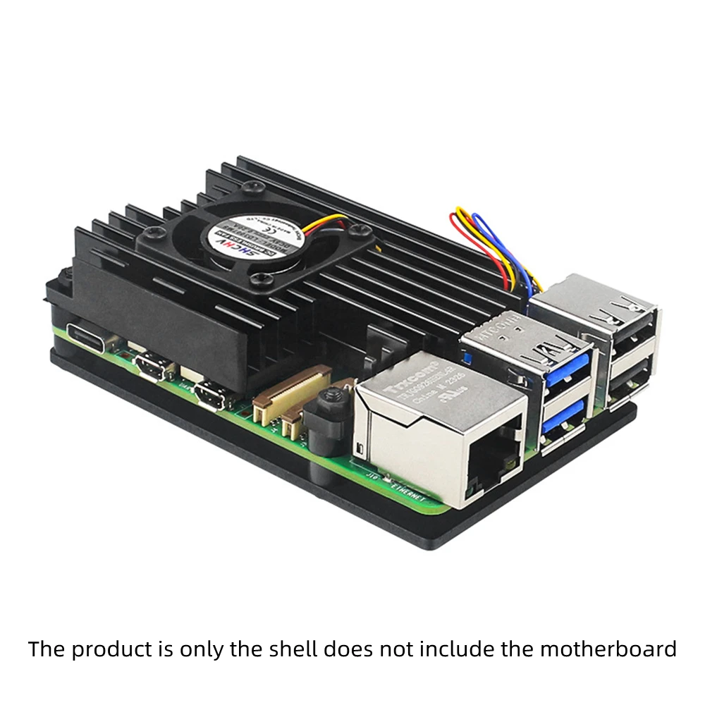 Aluminium-Schutzhülle für Raspberry Pi5-Motherboards mit Lüfter – Bild 5