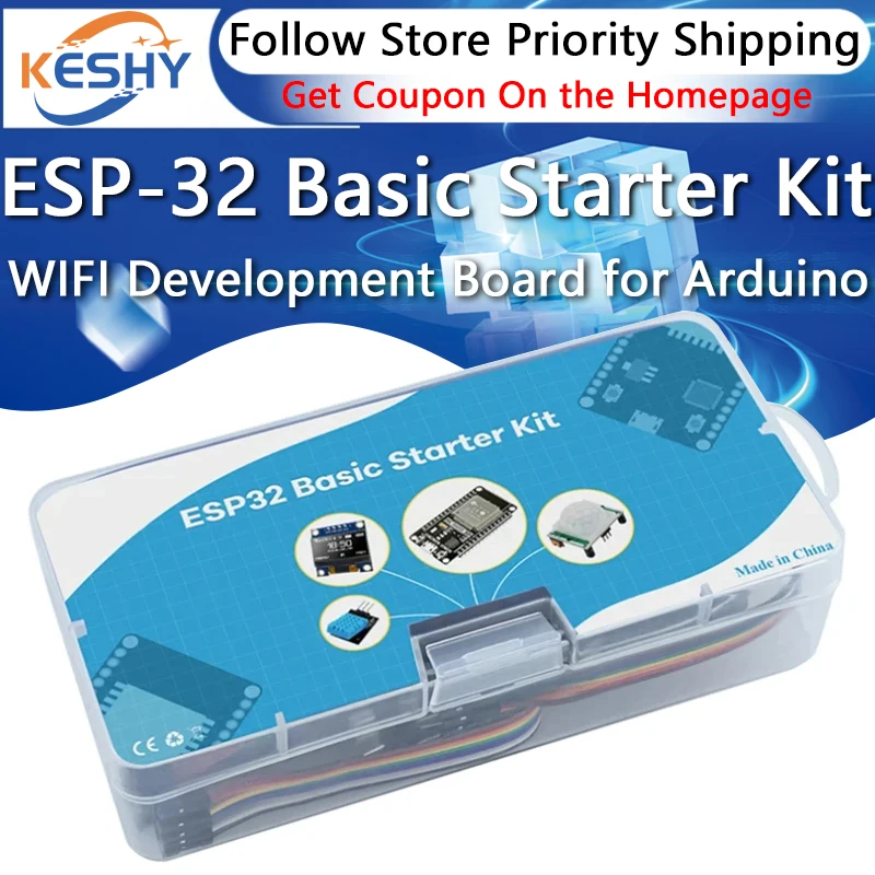 Basic Starter Kit für ESP32 ESP-32S WIFI Development Board für Arduino Project Learning Kit mit Tutorials