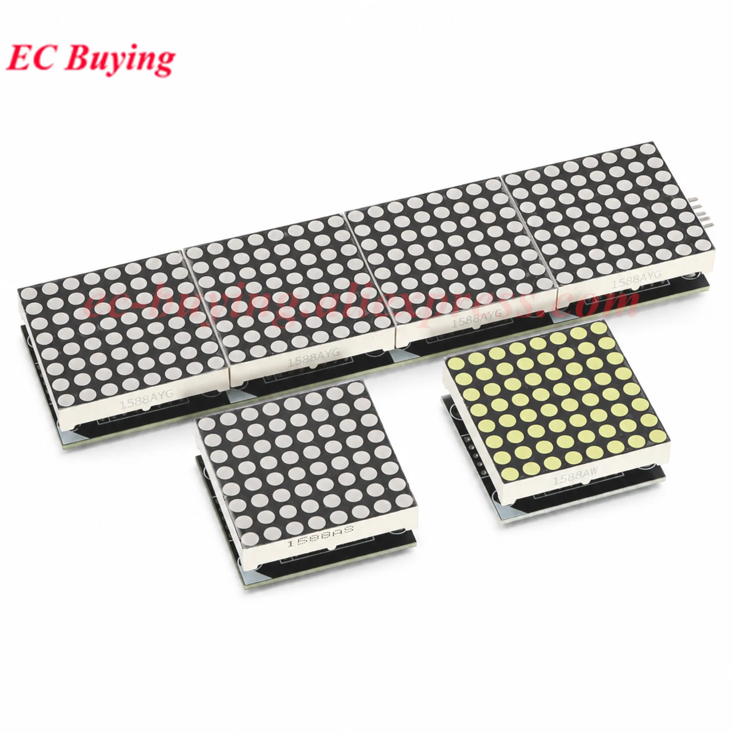 MAX7219 1588 Dot-Matrix-LED-Digitalanzeige 4-in-1 8x8 Dot-Matrix-Modul – Bild 4