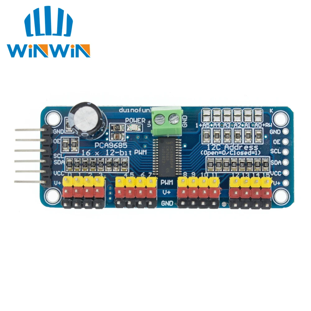 PCA9685 16 Kanal 12-Bit PWM Servomotor Treiber I2C Modul Roboter