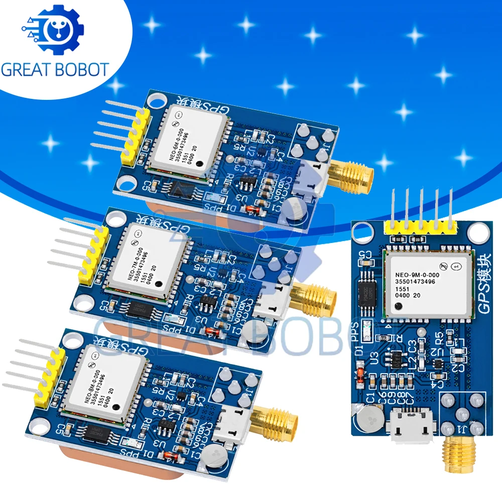 NEO-6M / NEO-7M / NEO-8M / NEO-9M GPS-Modul mit EEPROM für Arduino ESP32 STM32