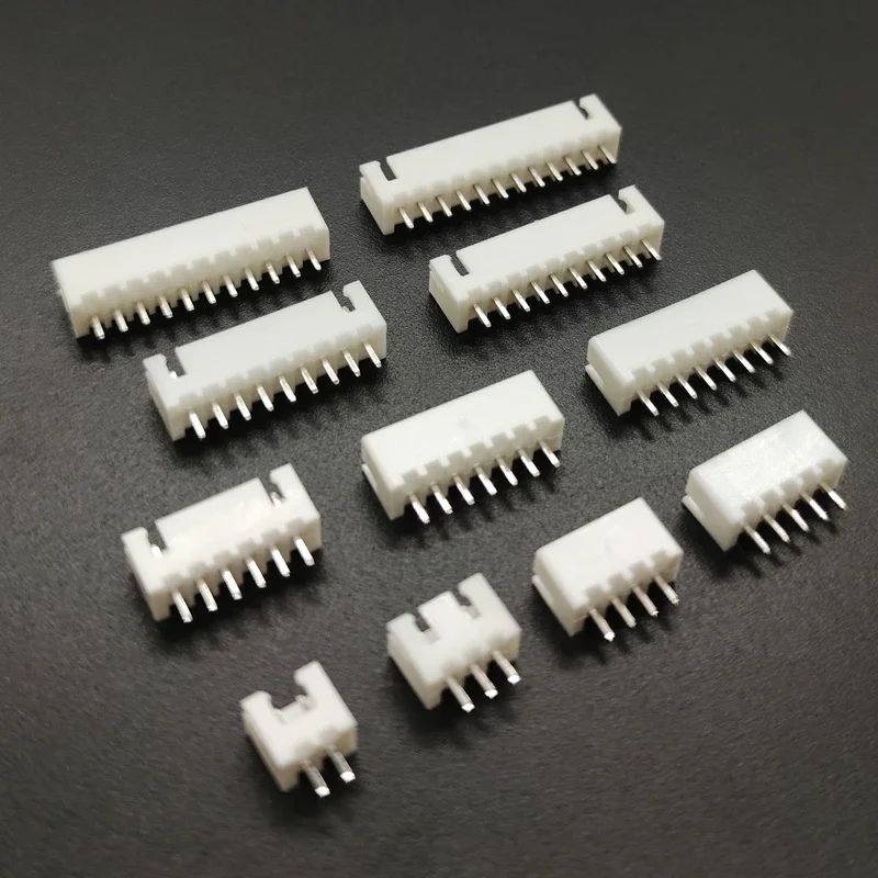 2P-12P XH2.54 Gerader Stiftleistenstecker, 2,54mm Buchsenstecker, 11 verschiedene Typen (50 Stück)