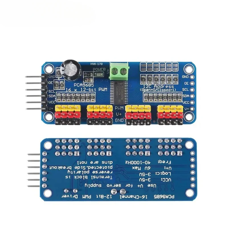 PCA9685 16-Kanal 12-Bit PWM Servomotor-Treiber I2C-Modul für Roboter – Bild 3