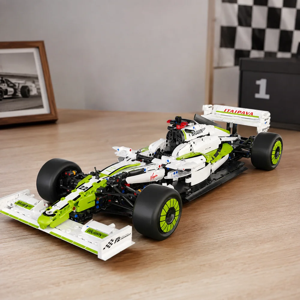 Technisches City-Rennwagen-Bausteinset 1:8 Supercar-Modell DIY-Montage-Kit Kreatives