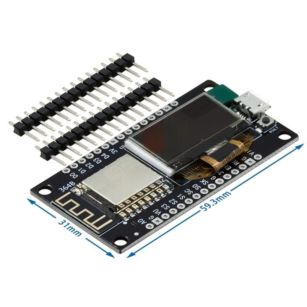 NodeMCU ESP8266 Entwicklungsboard mit 0,96 Zoll OLED-Display CH340G – Bild 3