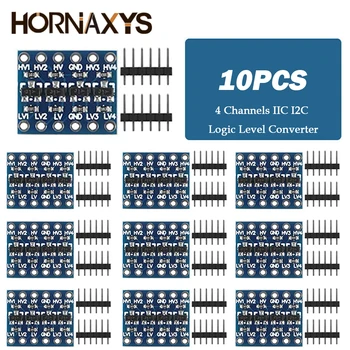 4 Kanäle IIC I2C Logic Level Converter Bidirektionales Modul 3,3 V bis 5 V Shifter für Arduino (10 Stück)