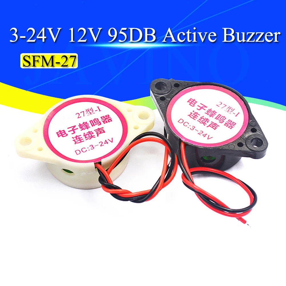 SFM-27 3-24V 12V 95DB Aktiver Summer Hochdezibel Elektronischer Summer Piepton-Alarm Intermittierend