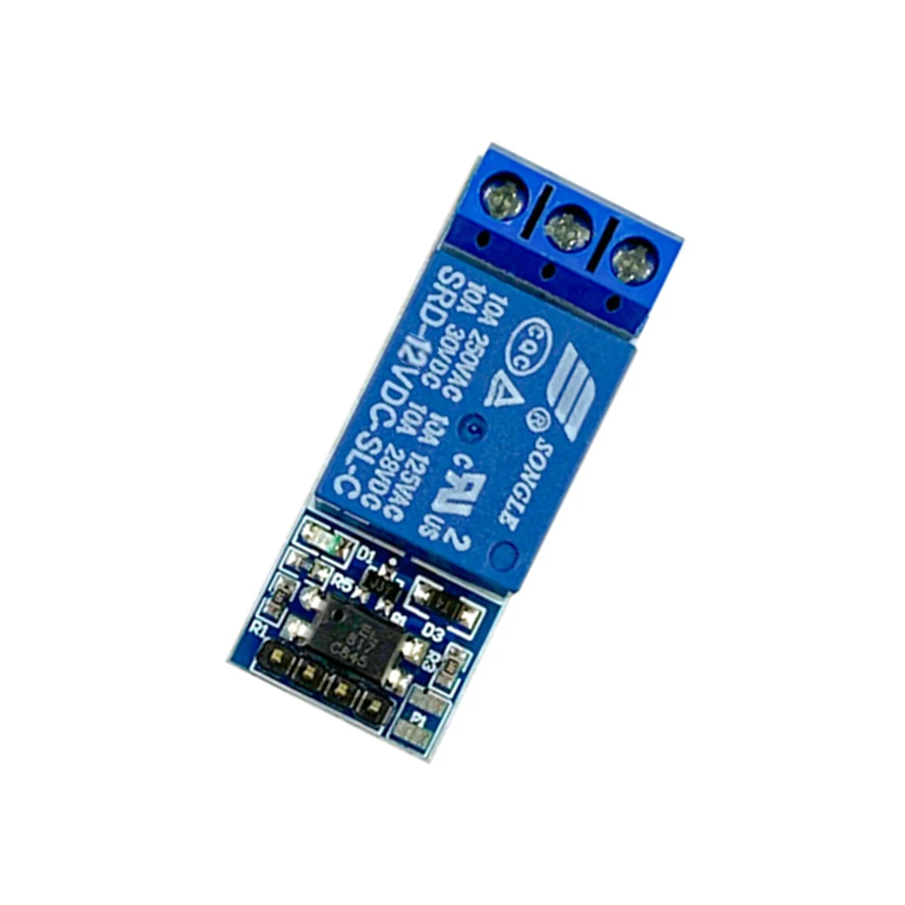5 V/12 V 1-Wege-Relaismodul mit Optokoppler-Isolationsrelaisplatine, geeignet für 3,3 V und 5 V 12 V