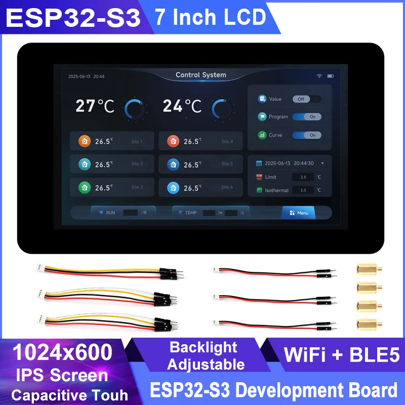 Waveshare ESP32-S3 7 Zoll 1024X600 IPS LCD Entwicklungsboard ESP32 – Bild 2