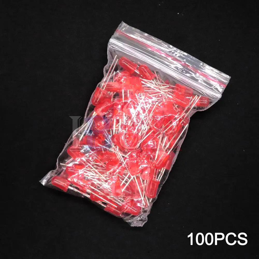 5mm LED Diode F5 Sortiertes Kit IBUW Weiß Grün Rot Blau Gelb Orange Rosa Lila Warmweiß DIY (100 Stück)