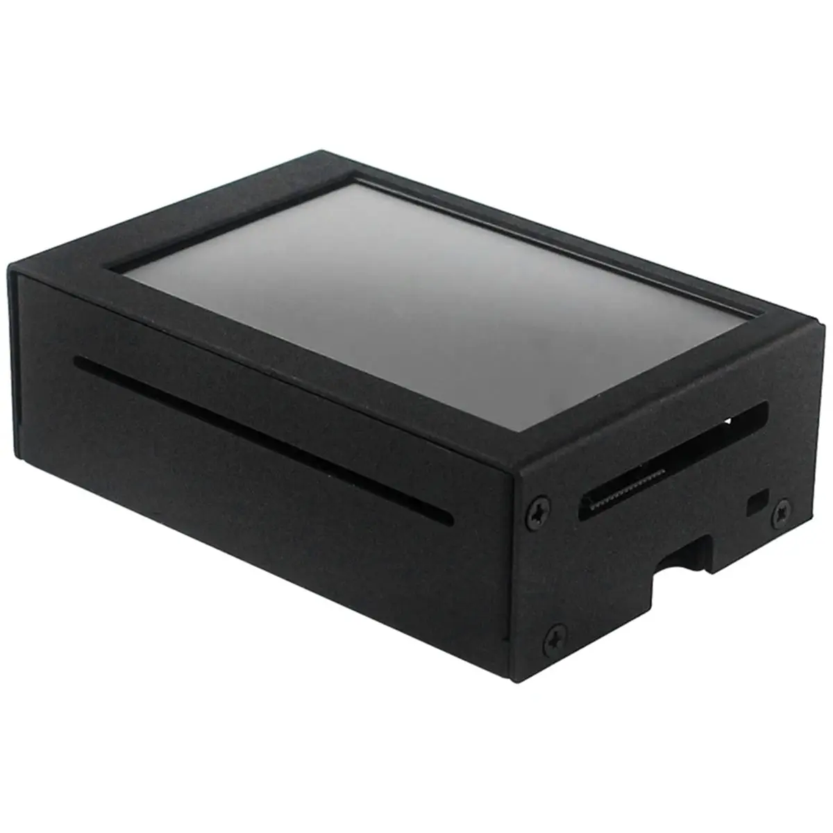 Punctual - Für Raspberry Pi 4 B 3,5 Zoll Touchscreen 480 x 320 LCD mit Lüfter, Kühlkörper, Aluminiumgehäuse