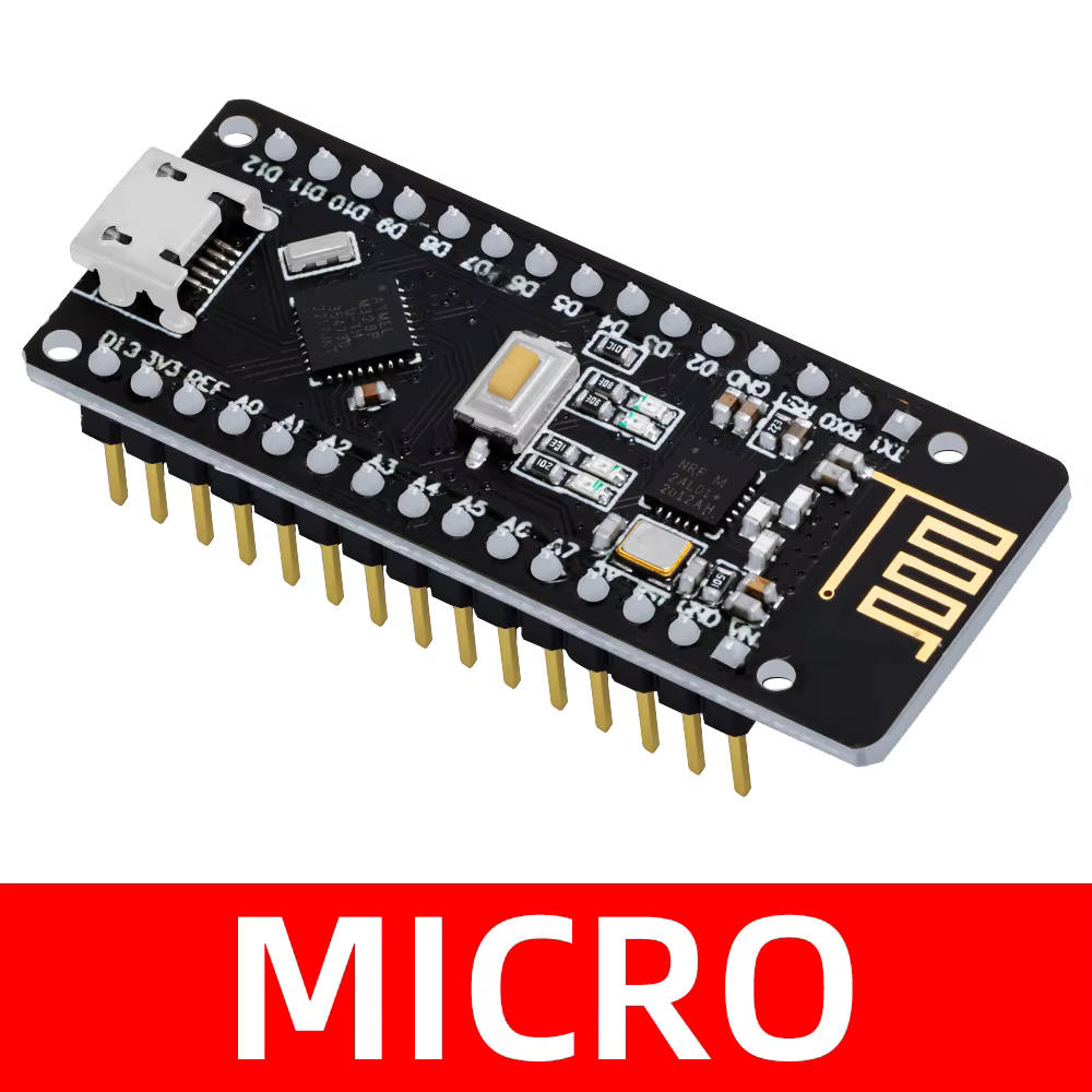RF-Nano Nano V3.0, Micro-USB-Nano-Board ATmega328P QFN32 5V 16M CH340, integriertes NRF24l01+2.4G-Funkmodul