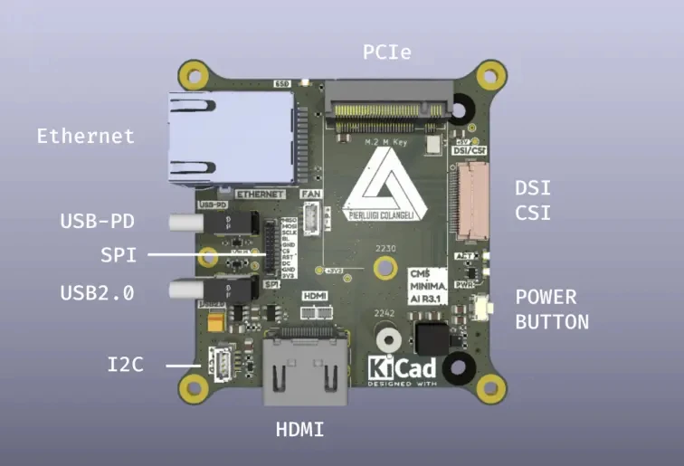 Raspberry Pi Compute Module 5 CM5 MINIMA Compact Carrier Board – Bild 4