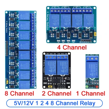 5V 12V 24V Relaismodul mit Optokoppler-Relaisausgang 1 2 4 6 8-Wege-Relaismodul für Arduino PLC