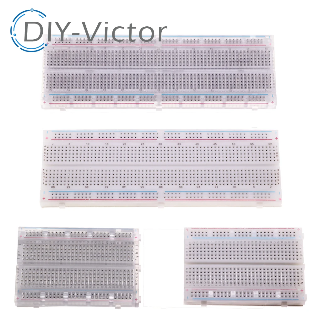 MB-102 MB102 Breadboard 830 Punkt Solderless PCB Brot Board Weiß/Transparent Test Entwickeln DIY Für Arduino