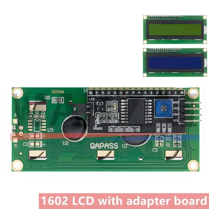 LCD1602 1602 LCD Modul Blau/Gelb Grün Bildschirm 16x2 Zeichen LCD Display PCF8574T PCF8574 IIC I2C Interface