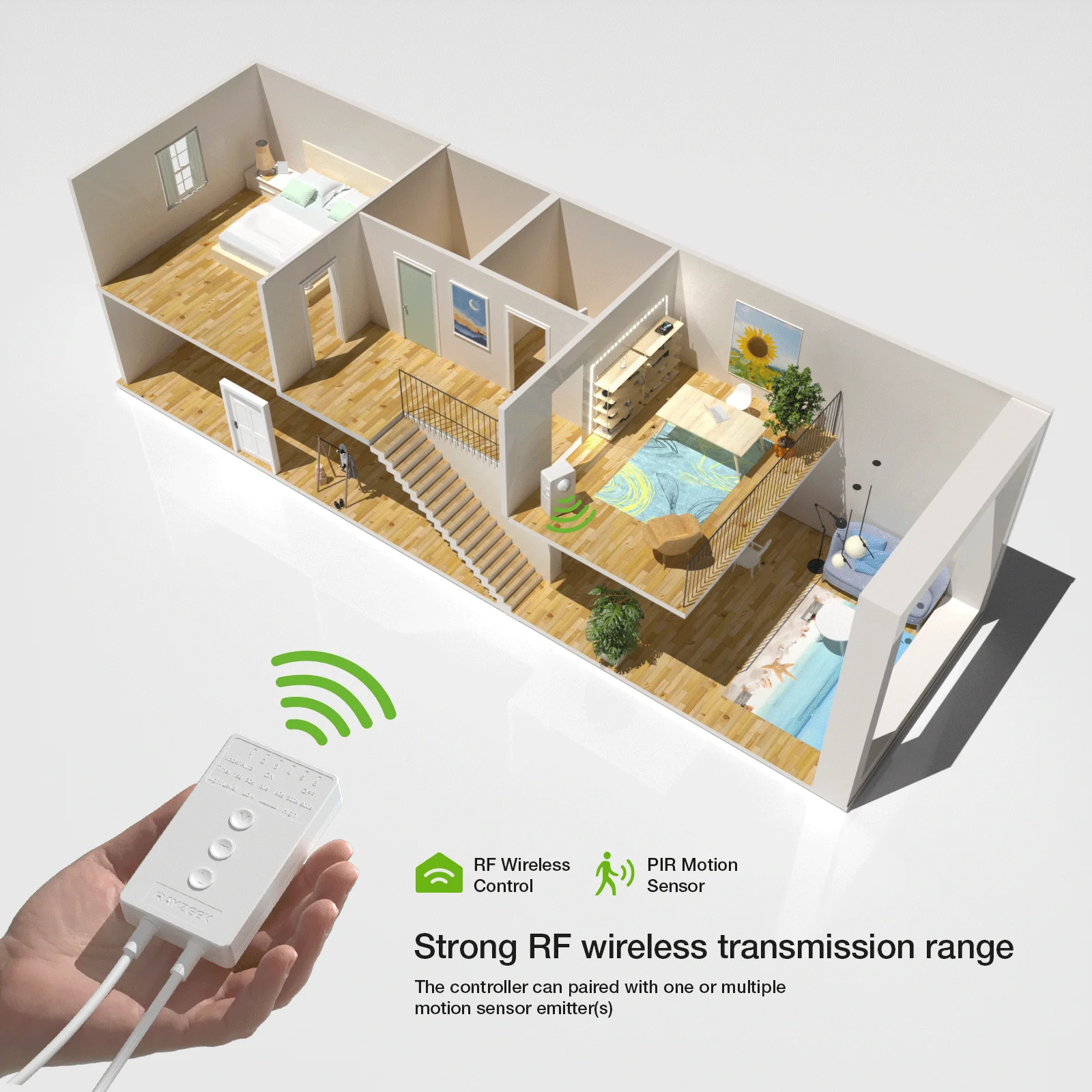 Wireless Motion Sensor Controller Kit-keine Verkabelung Mini Pir – Bild 3