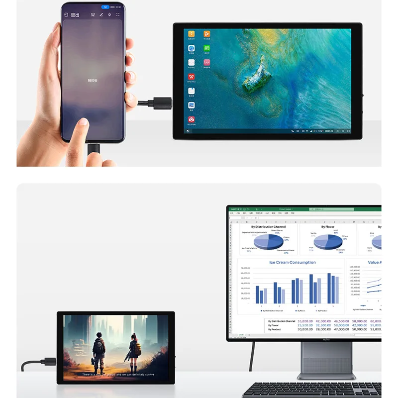 Kapazitives 8-Zoll-Touch-Display für Raspberry Pi-Computer monitor – Bild 4