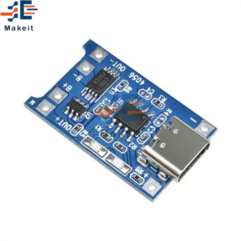 TP4056 Typ-c USB 5 V 1A 18650 Lithium-Batterie Ladegerät TP4056 Modul Lade Board Mit Schutz Dual Funktionen 1A