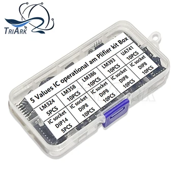 Sortiment für elektronische Komponenten lm324 lm358 lm386 lm393 ua741cp dip lm324n dip14 (90 Stück)