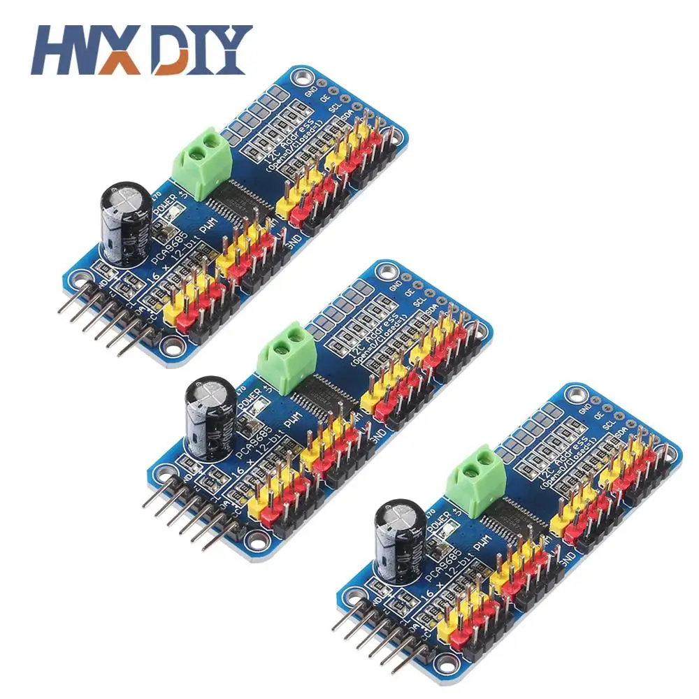 PCA9685 16-Kanal 12-Bit-PWM-Servomotortreiber I2C-Modul Roboter – Bild 2