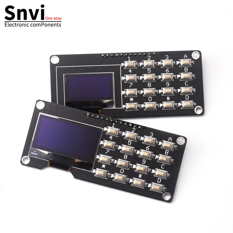 12864-Bildschirm 0,96-Zoll-OLED-Anzeigemodul mit Matrix-Tastatur und 1,3-Zoll-LCD-Bildschirm IIC