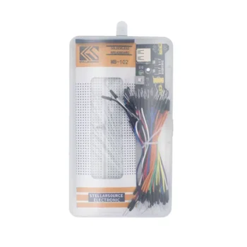 3,3V/5V MB102 Breadboard-Stromversorgungsmodul + MB-102 830-Punkte lötfreies Prototyp-Steckbrett-Kit + 65