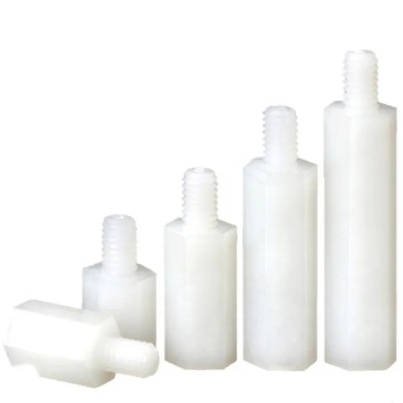 M2 M2.5 M3 M4 M5 M6 Weißer Kunststoff-Nylon-Abstandshalter-Schraube – Bild 2