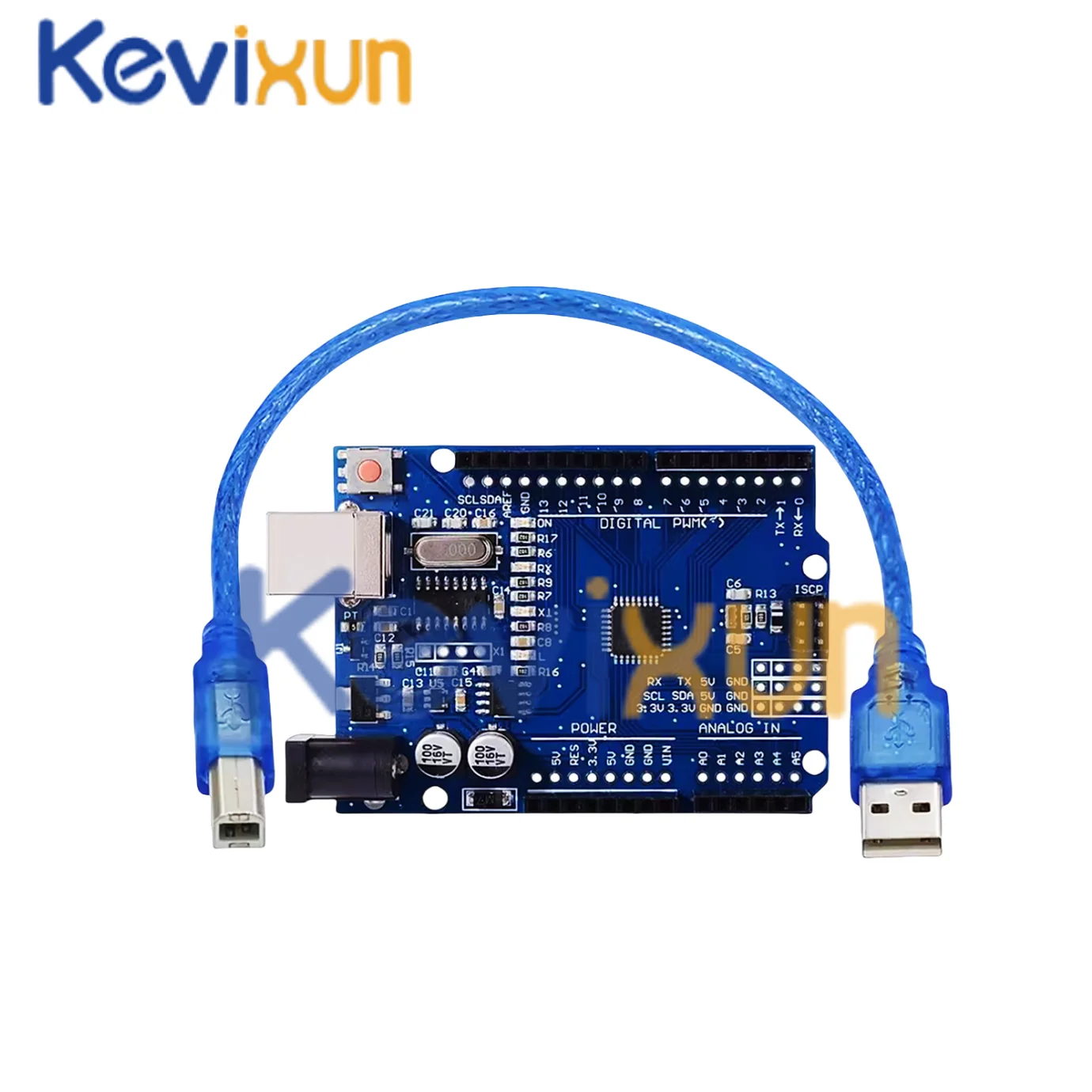 UNO R3 CH340G MEGA328P Chip für Arduino UNO R3 + USB/TYPE-C KABEL – Bild 6