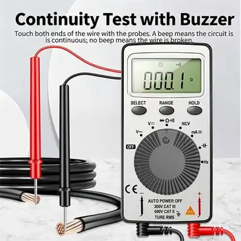 Mini Digital-Multimeter 4000-Ziffern T-RMS AC/DC NCV Kapazitätsmessgerät Amperemeter Voltmeter Tester