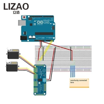 LIZAO PCA9685 16-Kanal PWM Servo-Treiberplatine, 12-Bit I2C Schnittstellen-Controller, DIY Erweiterungsmodul