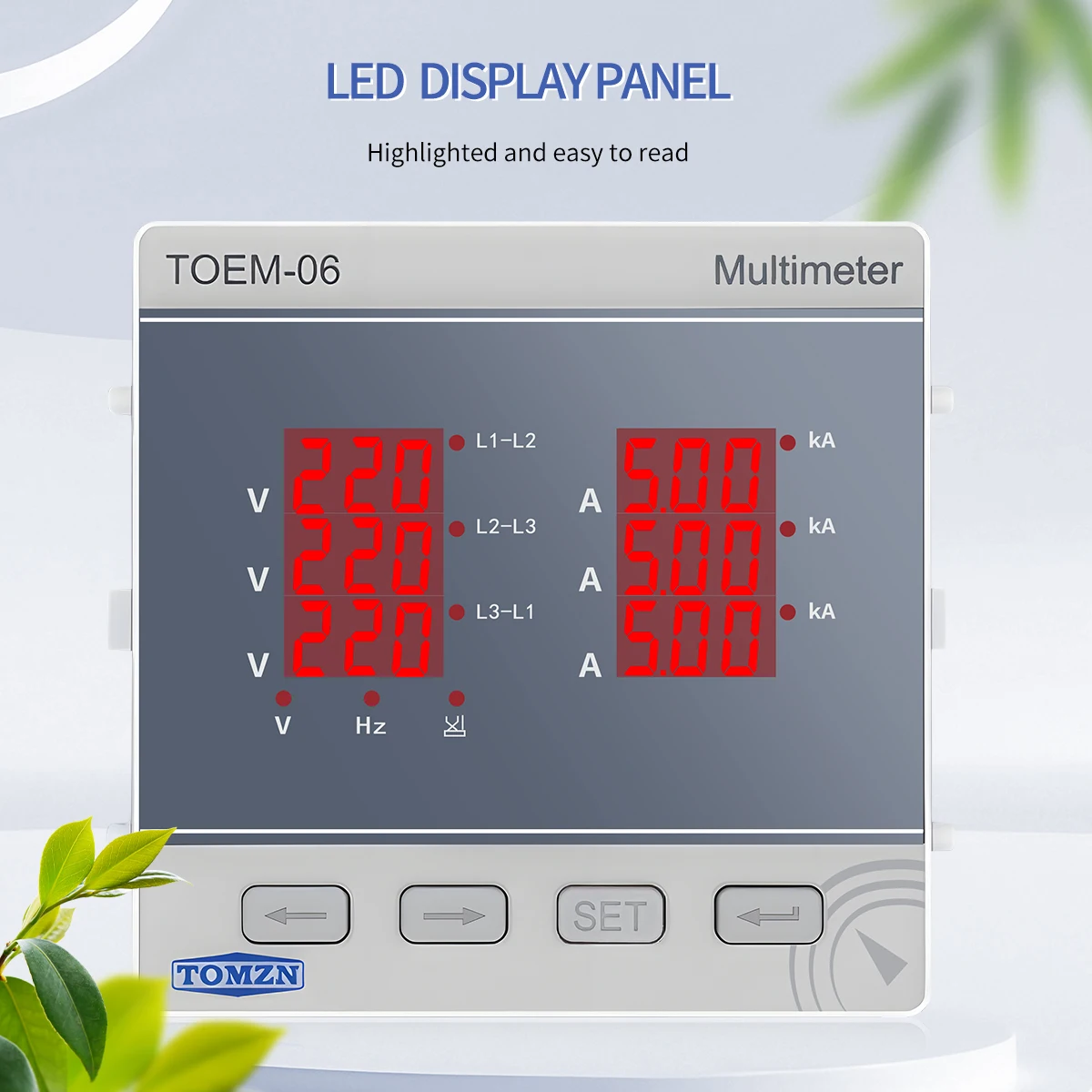 Digitales Multimeter (V-I-Hz) Dreiphasen-Spannung Strom Frequenz – Bild 6