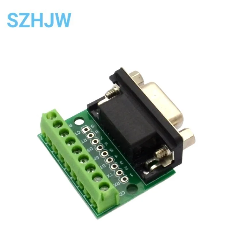 DB9 Männliche und Weibliche Stecker Adapter Schraube Terminal 9-Pin 9-Loch RS232 RS485 Umwandlung Board