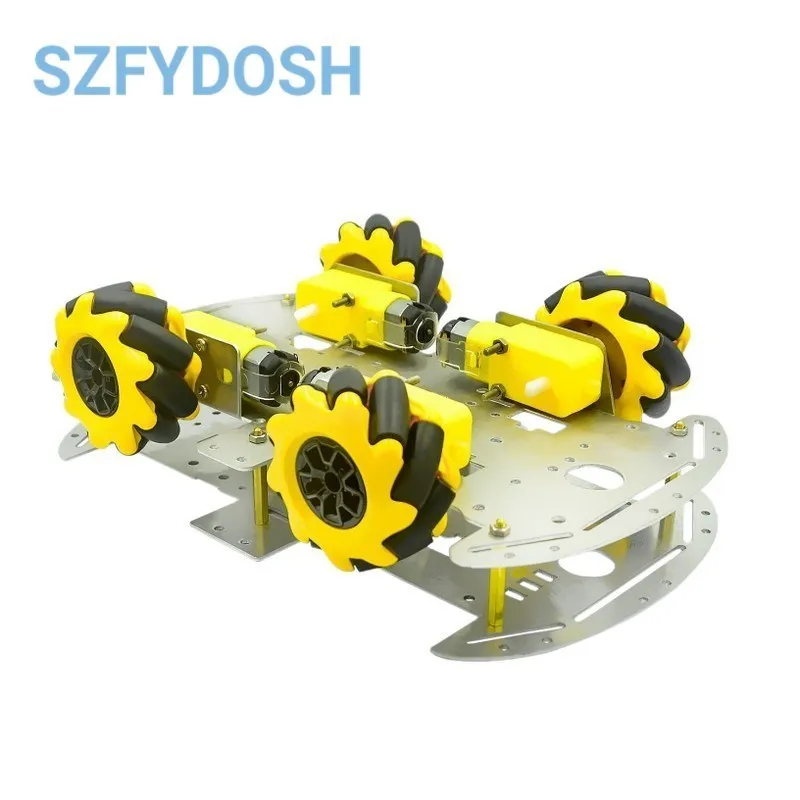 Mecanum Rad omni direktion ale Roboter Auto Chassis Kit mit 4 stücke – Bild 3