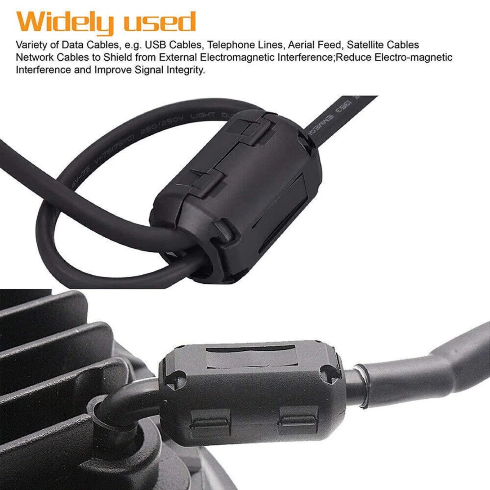 Clip-on Ferritkern RFI EMI Störschutzfilter für 3,5-15mm – Bild 5
