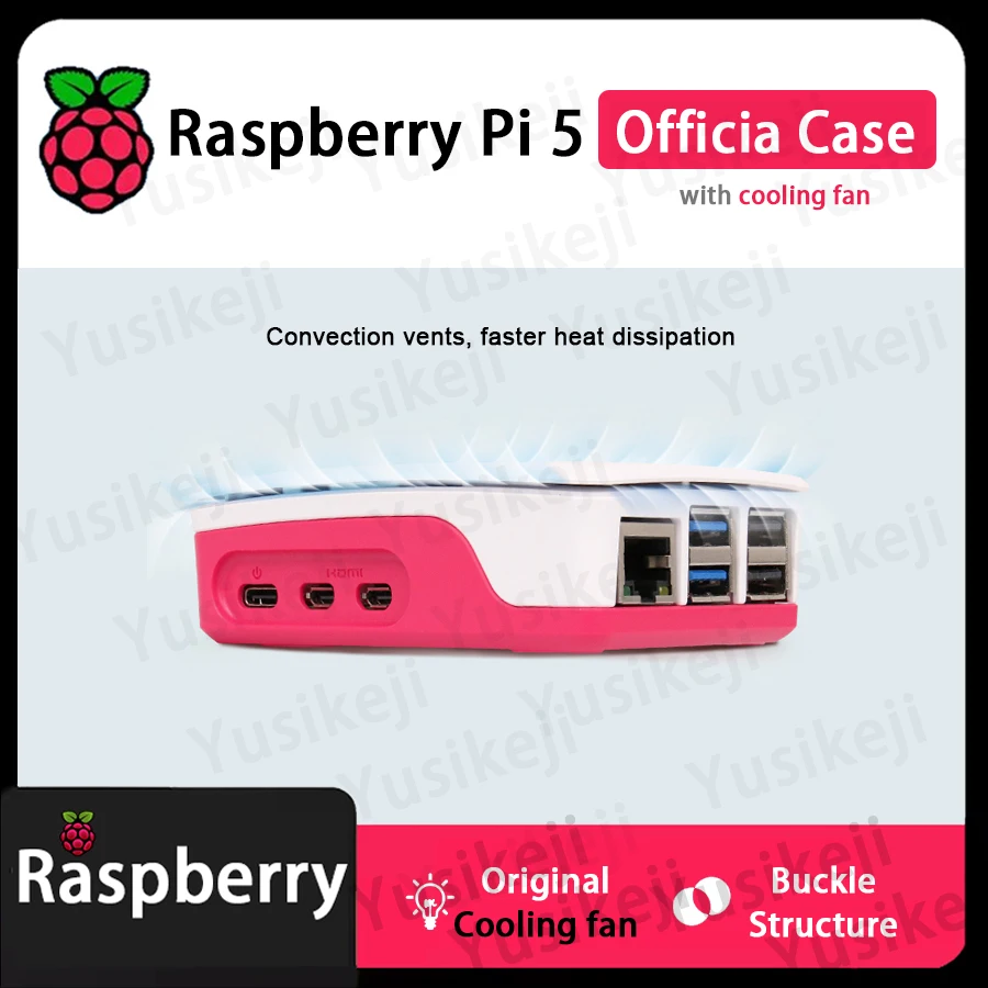 Raspberry Pi 5 Case 5. Generation rote und weiße Kühlung Raspberry Pi – Bild 2