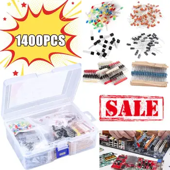 Grundlegende Elektronische Komponenten Kits Metall Film Widerstand Sortiment Led Dioden (1400 Stück)